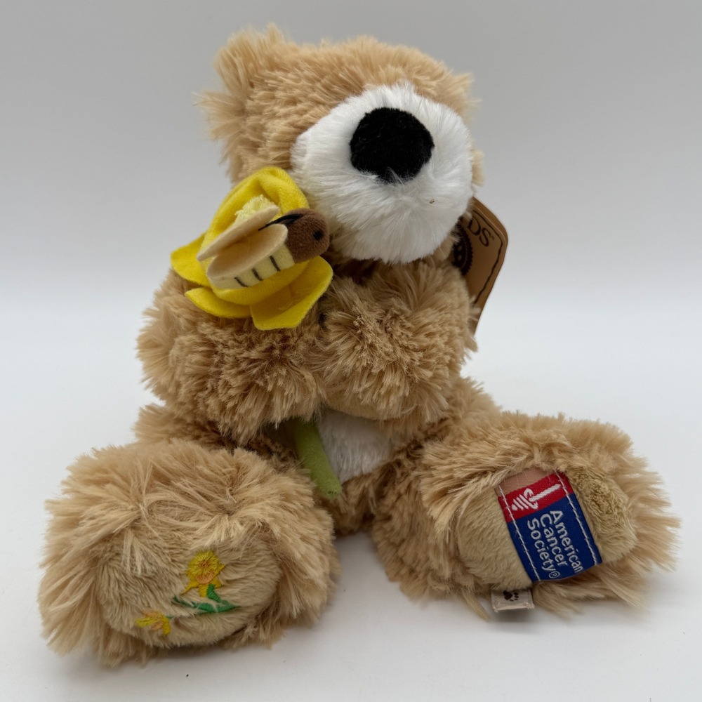 Boyds Bears Plush American Cancer Society 2008 Daffodil Days Tan Bee 8" 94244ACS